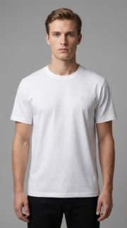 %100 Pamuk Erkek Regular Fit Bisiklet Yaka Özel Kesim T-Shirt - Görsel 2
